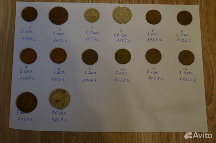 Монеты СССР 1986-1989гг