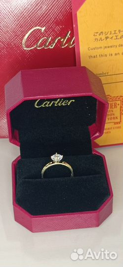 Золотое кольцо cartier