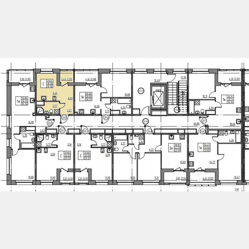 Квартира-студия, 19,8 м², 12/12 эт.