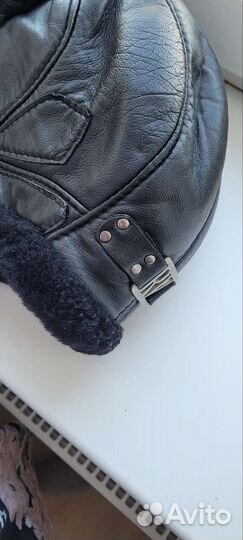 Мужская зимняя шапка/натур. мех и кожа