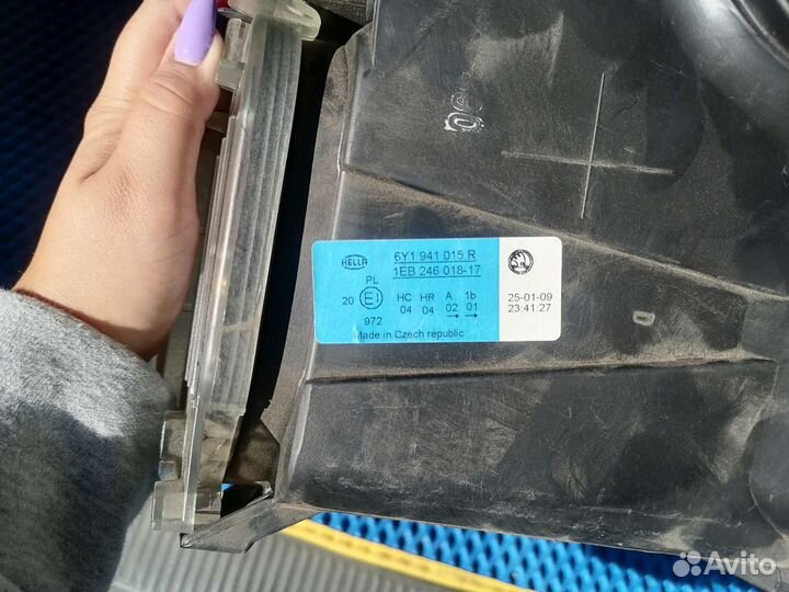 Фара левая skoda fabia