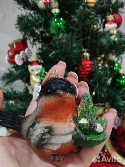Елочная игрушка снегирь