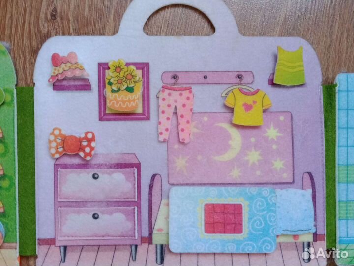 Книга из фетра домик 5 комнат