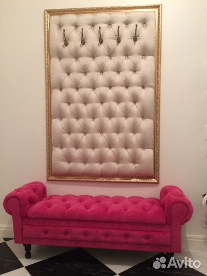 Пуф банкетка честер в каретную стяжку