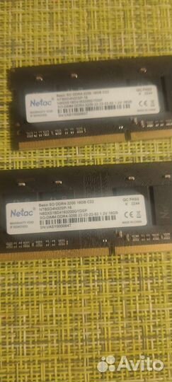 Оперативная память sodim ddr4 16GB 3200