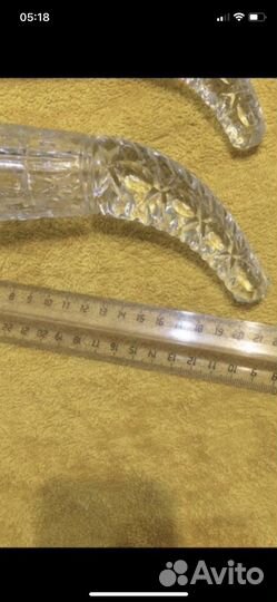 Коньячный набор рыбки СССР хрустальные рога