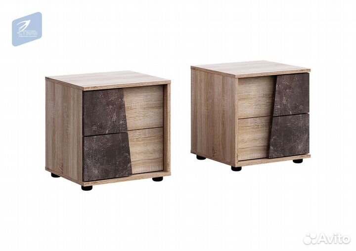 Санремо Тумба прикроватная левая Дуб сонома светлы