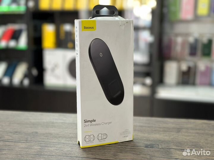Беспроводное зарядное устройство Baseus 2в1