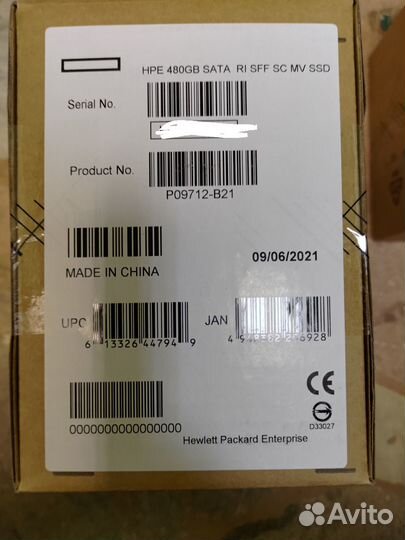 Жесткий диск HP SSD 480GB P09712-B21/P09907-001