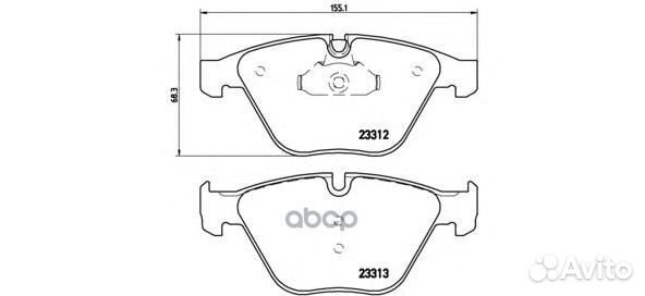Колодки тормозные дисковые передн. BMW 5 (E60)