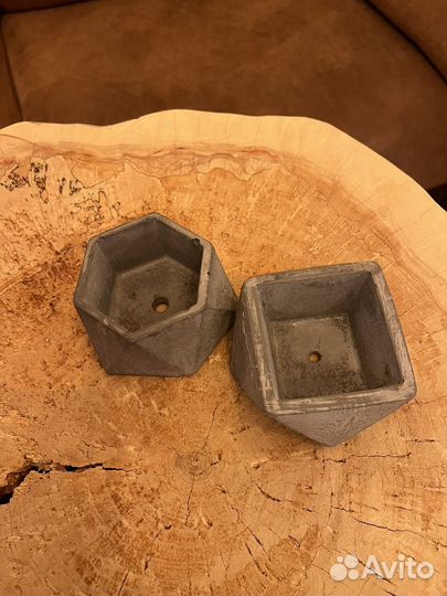 Бетонные горшки под суккуленты кактусы