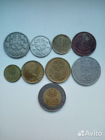 Набор монет Португалия, Греция, Испания