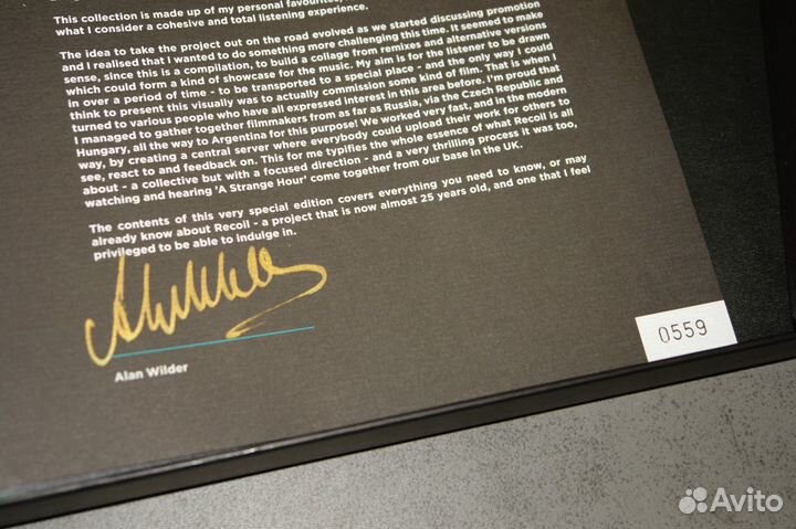 Recoil - Selected BOX-Set Ltd., Mute, Автограф