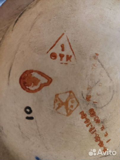 Ваза большая напольная. 38 см. Кобальт. Винтаж