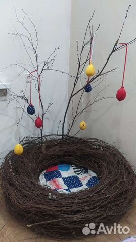 Гнездо из веток, реквизит для фотосессии, фотозона