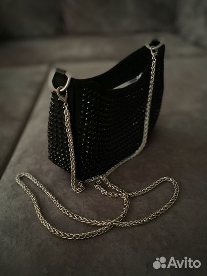 Сумка клатч со стразами
