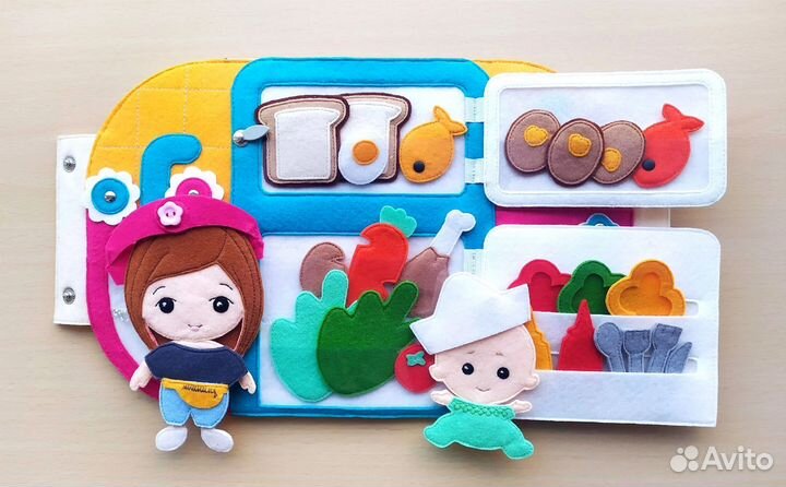 Книжка из фетра- кукольный домик