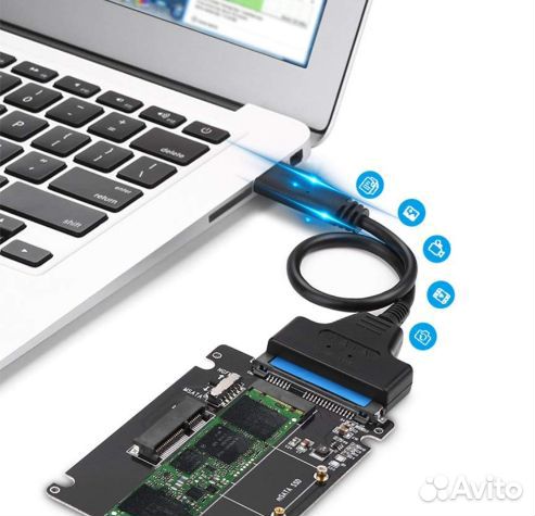 M.2 ngff + msata SSD адаптер в SATA III