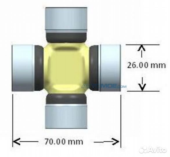 Крестовина вала карданного 26x70 GUS9 GMB