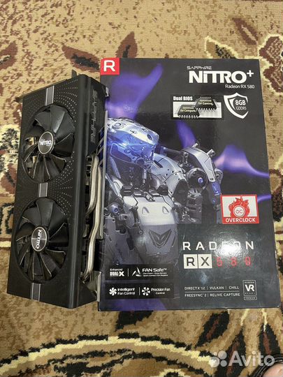 Видеокарта sapphire RX 580 8 GB nitro+