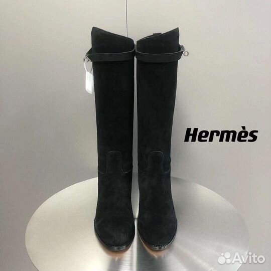 Сапоги женские hermes с культовой пряжкой