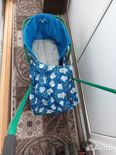 Детские санки с колёсами