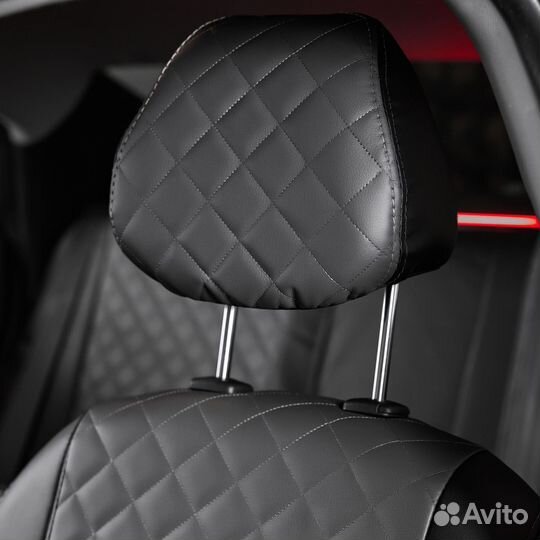 Чехлы LADA Granta 2011 - 2018 Ромб 3*3 серый