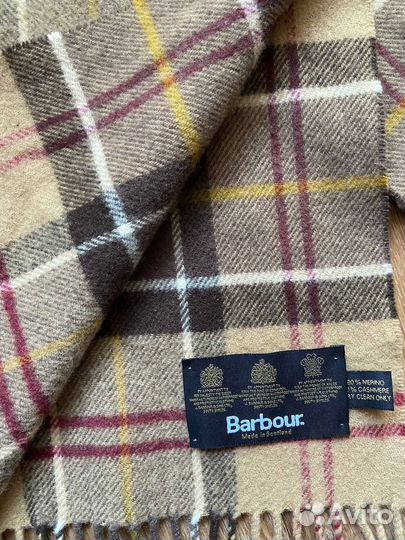 Шерстяной Шарф barbour в клетку Burberry