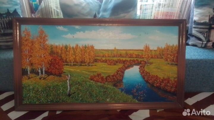 Картина маслом пейзаж *Золотая осень*