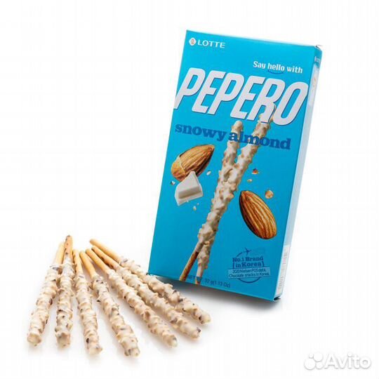 Соломка в шоколадной глазури Pepero Snowy Almond