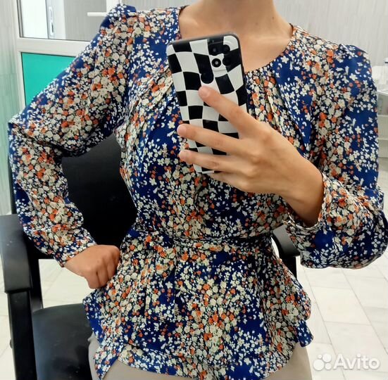 Блузка шелковая, размер 44-46