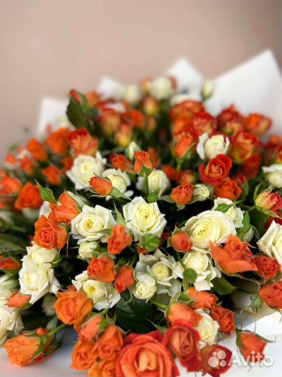 Букет из 55 кустовых роз