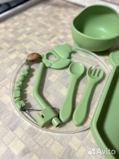 Набор детской силиконовой посуды