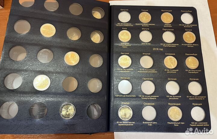 Альбом Памятные и юбилейные монеты 2 Евро (том 2)