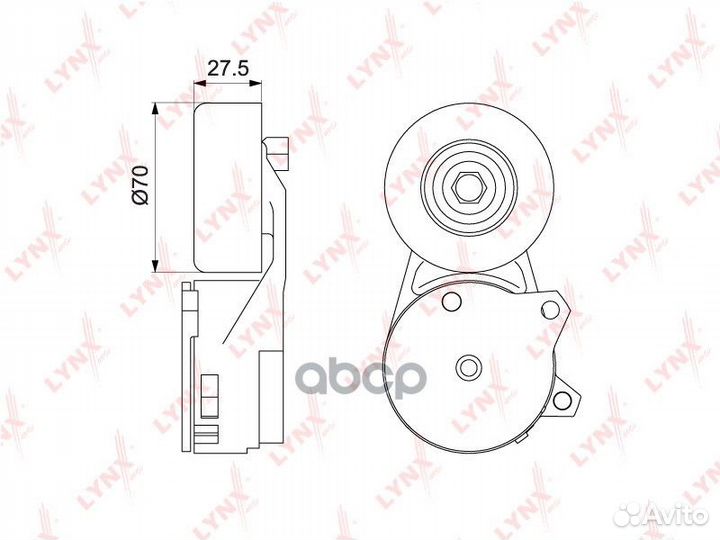 Ролик натяжной приводного ремня PT3051 lynxauto
