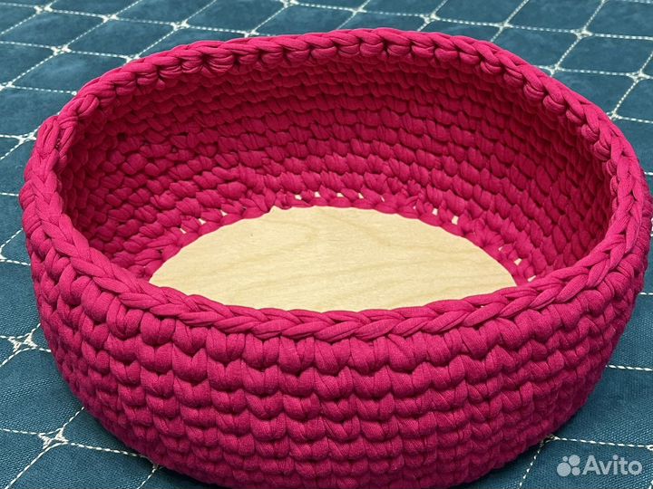 Корзина из трикотажной пряжи