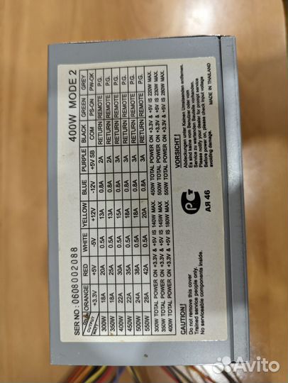 Блок питания 400w