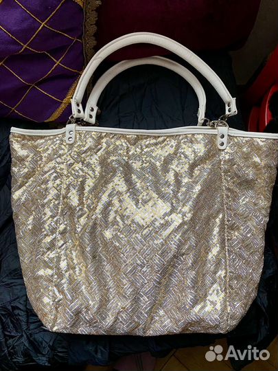 Сумка женская с золотыми паетками