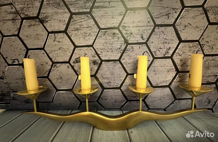 Подсвечник латунь новогодний