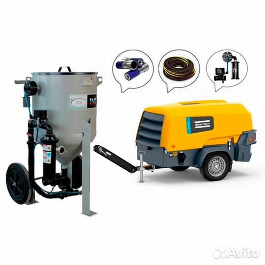 Аренда дизельного компрессора с пескоструем