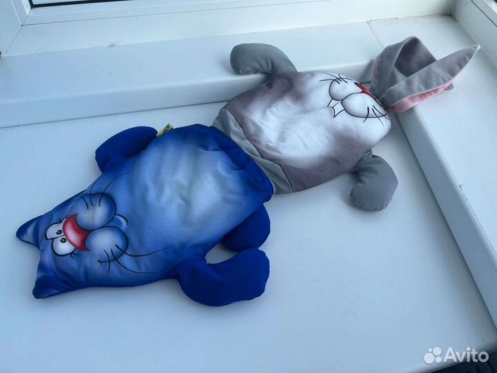 Игрушка антистресс перевертыш кот заяц мягкая