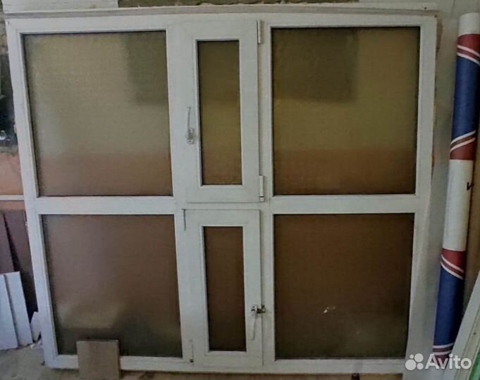 Окно пластиковое с форточками бу