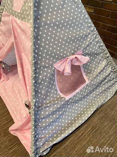 Детский домик вигвам розовый