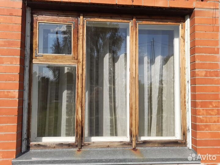 Деревянные окна со стеклопакетом бу
