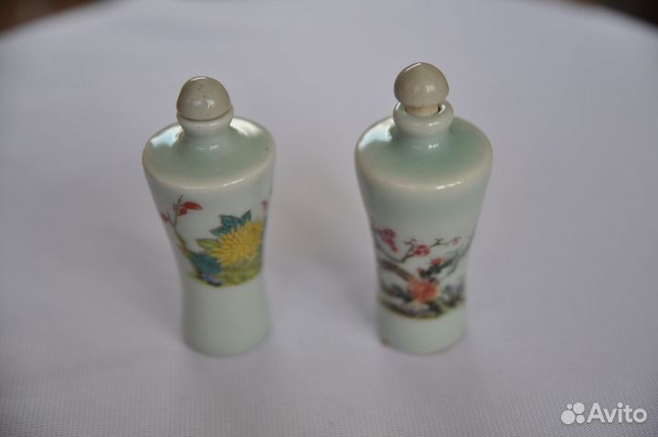 Бутылочки миниатюрные и табакерка