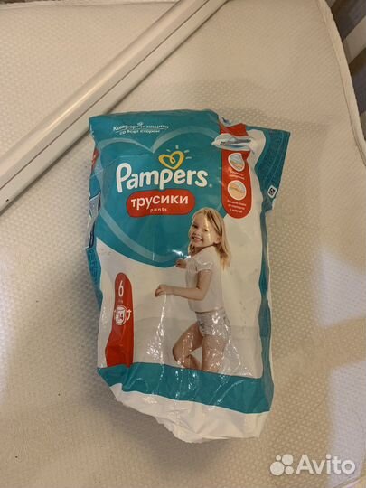 Подгузники трусики pampers 6