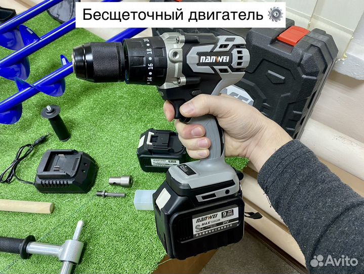 Шуруповерт для ледобура рыбалки Nanwei 5 в 1