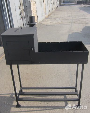 Мангал с печью под казан