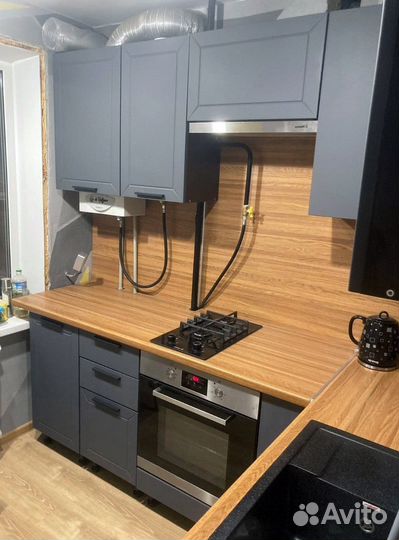 Кухонный гарнитур серый модульный новый