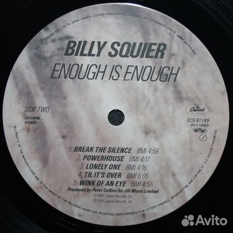 Billy Squier / Enough Is Enough (LP)